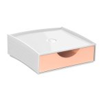 Cassettiera componibile Storage box -  18,6 x 18,5 x 6,4 cm  - pesca - Cep