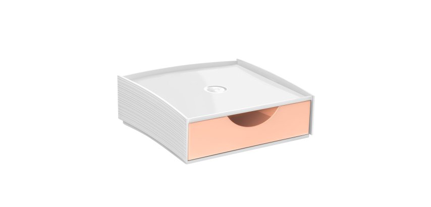 Cassettiera componibile Storage box -  18,6 x 18,5 x 6,4 cm  - pesca - Cep
