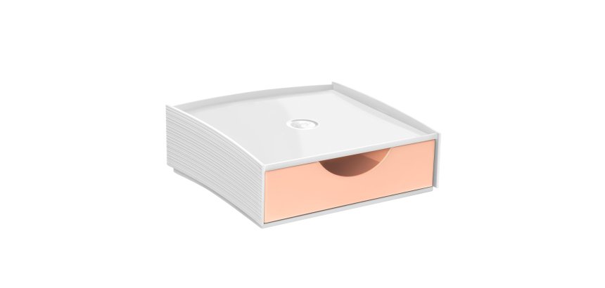 Cassettiera componibile Storage box -  18,6 x 18,5 x 6,4 cm  - pesca - Cep