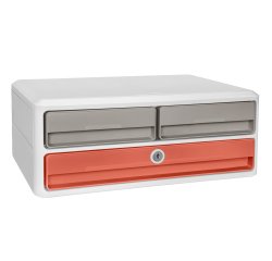 Cassettiera Moov'up Terra nova - 2 cassetti piccoli + 1 grande - 37 x 27,45 x 14,6 cm - multicolore - Cep