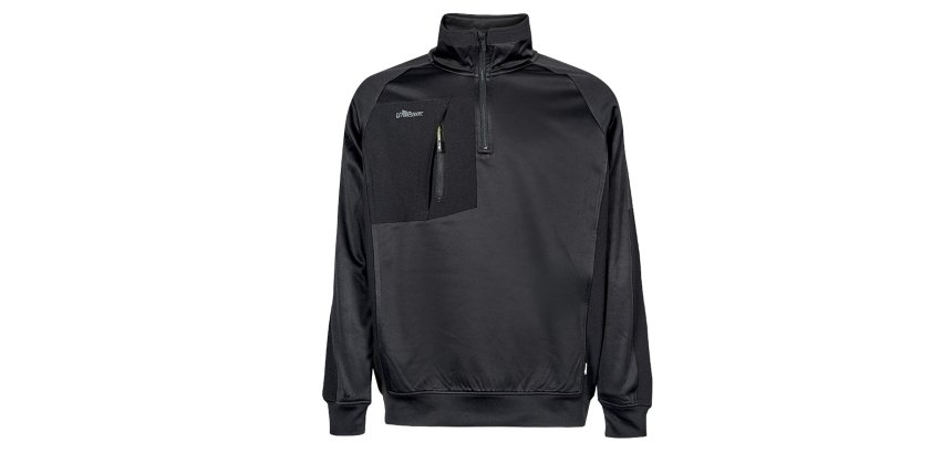 Felpa mezza zip Leeds - taglia M - nero - U-Power