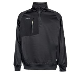 Felpa mezza zip Leeds - taglia L - nero - U-Power