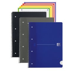 Maxiquaderno spiralato Office Essentials - A5+ - 5 mm - 240 pagine - 80 gr - colori assortiti - Oxford