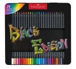 Matite colorate triangolare Black Edition - colori assortiti - Faber-Castell - conf.24 pezzi
