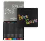 Matite colorate triangolare Black Edition - colori assortiti - Faber-Castell - conf.24 pezzi