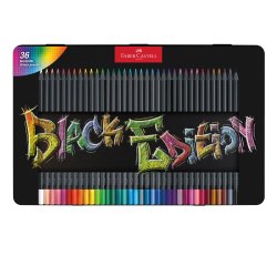 Matite colorate triangolare Black Edition - colori assortiti - Faber-Castell - conf.36 pezzi