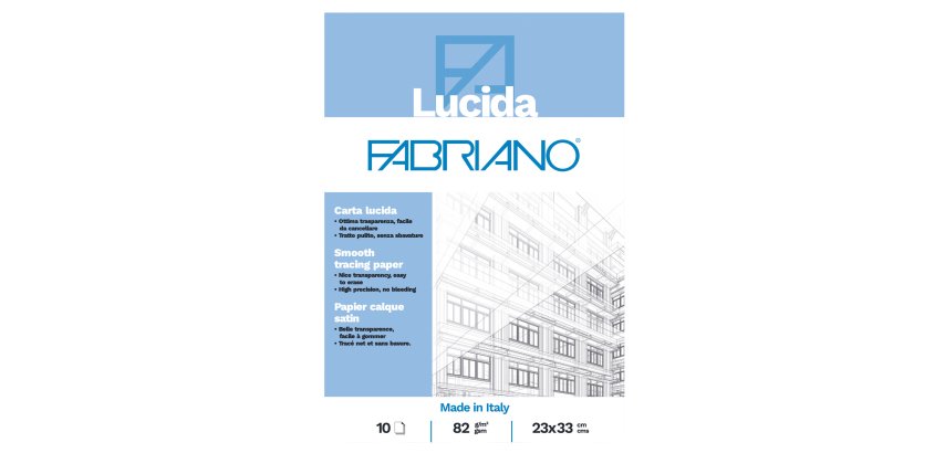 Blocco carta lucida - 23 x 33gr - 10 fogli - 82gr - Fabriano