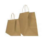 Shopper Twisted XLarge - maniglie cordino ritorto - 32 x 23 x 35 cm - carta biokraft - avana - Mainetti Bags - conf. 25 pezzi