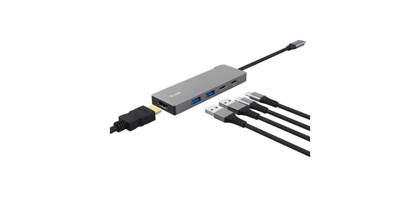 Trust 26062 interface hub USB Type-C Grey