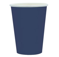 Bicchieri biodegradabili Ecocolor - 250cc - blu notte - Big Party - conf. 25 pezzi