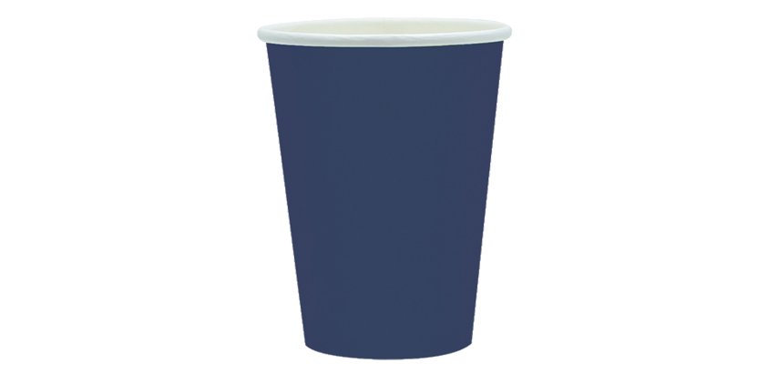 Bicchieri biodegradabili Ecocolor - 250cc - blu notte - Big Party - conf. 25 pezzi