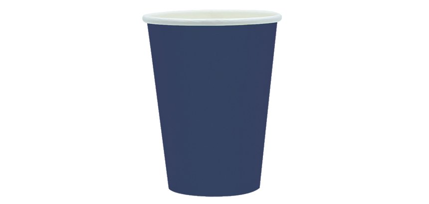 Bicchieri biodegradabili Ecocolor - 250cc - blu notte - Big Party - conf. 25 pezzi