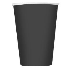 Bicchieri biodegradabili Ecocolor - 250cc - nero - Big Party - conf. 25 pezzi