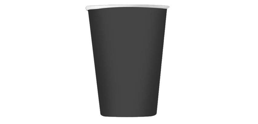 Bicchieri biodegradabili Ecocolor - 250cc - nero - Big Party - conf. 25 pezzi