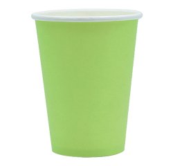 Bicchieri biodegradabili Ecocolor - 250cc - verde mela - Big Party - conf. 25 pezzi