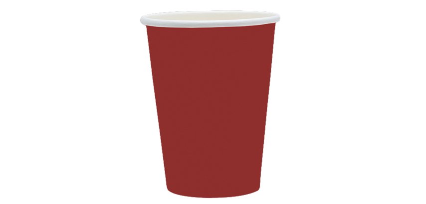 Bicchieri biodegradabili Ecocolor - 250cc - rosso intenso - Big Party - conf. 25 pezzi