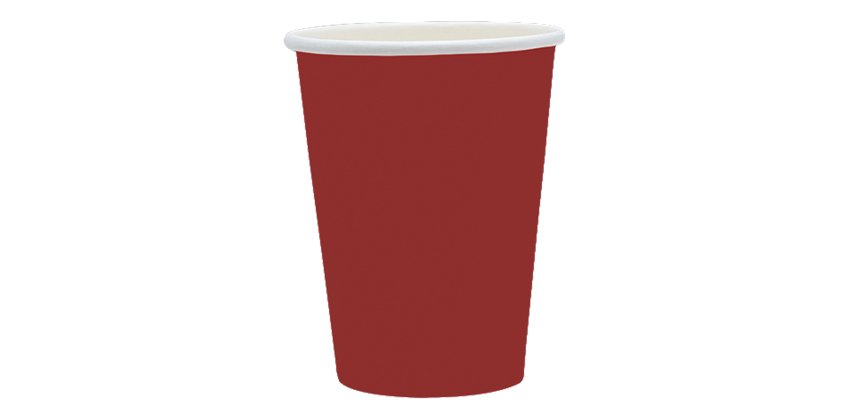 Bicchieri biodegradabili Ecocolor - 250cc - rosso intenso - Big Party - conf. 25 pezzi