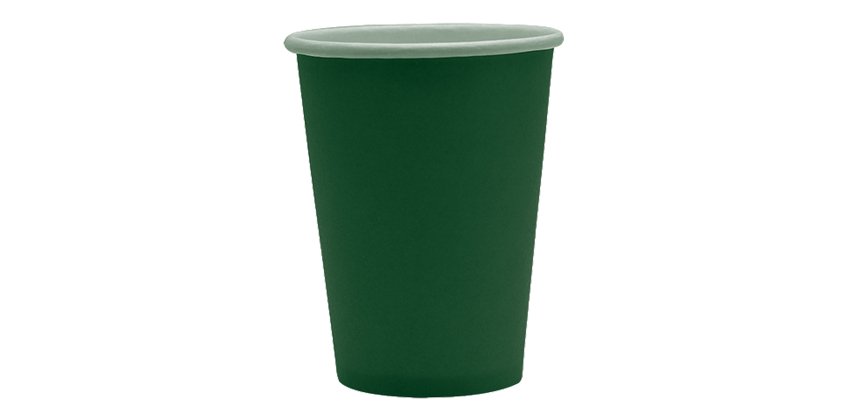 Bicchieri biodegradabili Ecocolor - 250cc - verde bosco - Big Party - conf. 25 pezzi