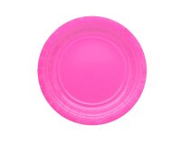 Piatti piani Ecocolor - Ø18cm - biodegradabile - fucsia - Big Party - conf. 25 pezzi