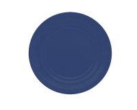 Piatti piani Ecocolor - Ø18cm - biodegradabile - blu notte - Big Party - conf. 25 pezzi