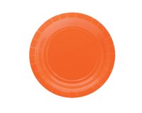 Piatti piani Ecocolor - Ø18cm - biodegradabile - arancione - Big Party - conf. 25 pezzi