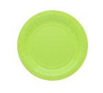 Piatti piani Ecocolor - Ø18cm - biodegradabile - verde mela - Big Party - conf. 25 pezzi