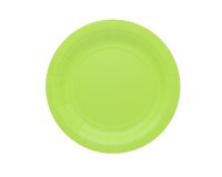 Piatti piani Ecocolor - Ø18cm - biodegradabile - verde mela - Big Party - conf. 25 pezzi