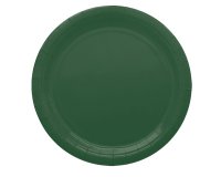 Piatti piani Ecocolor - Ø24cm - biodegradabile - verde bosco - Big Party - conf. 25 pezzi