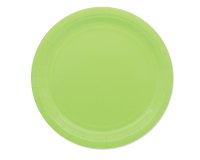 Piatti piani Ecocolor - Ø24cm - biodegradabile - verde mela - Big Party - conf. 25 pezzi