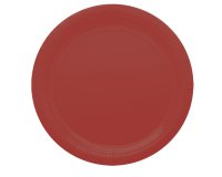 Piatti piani Ecocolor - Ø24cm - biodegradabile - rosso intenso - Big Party - conf. 25 pezzi
