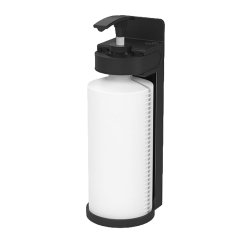Dispenser Nenya - con supporto murale - 6,5 x 7,1 x 18,2 cm - 300 ml - ABS - nero - Medial International