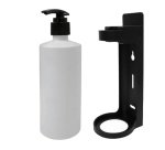 Dispenser Nenya - con supporto murale - 6,5 x 7,1 x 18,2 cm - 300 ml - ABS - nero - Medial International