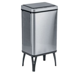 Gettacarte pieghevole Houdini - con coperchio - 35,5 x 26 x 71,5 cm - 40 L - acciaio inox - Medial