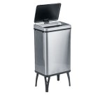 Gettacarte pieghevole Houdini - con coperchio - 35,5 x 26 x 71,5 cm - 40 L - acciaio inox - Medial