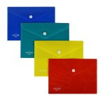 Busta con bottone - PP - 19 x 14 cm - colori assortiti - Plastibor