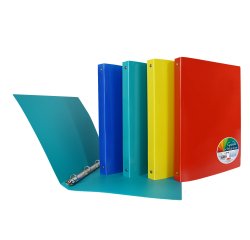 Raccoglitore Garda - 22 x 30 cm - 4 anelli tondi 16 mm - PP - colori assortiti - Plastibor