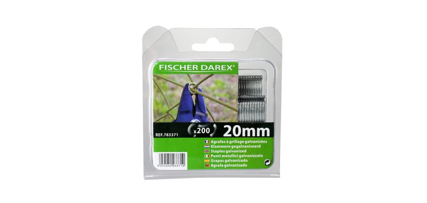 Punti per reti - 20 mm - Galva - Fischer Darex - conf. 200 punti