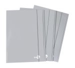 Cartella 3 lembi con elastico - A4 - dorso piatto - grigio chiaro - BM