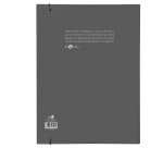 Cartella 3 lembi con elastico - A4 - dorso 1 cm - grigio scuro - BM