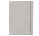 Cartella 3 lembi con elastico - A4 - dorso 1 cm - grigio chiaro - BM