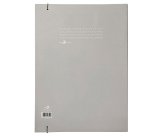 Cartella 3 lembi con elastico - A4 - dorso 1 cm - grigio chiaro - BM