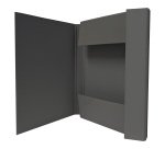 Cartella progetto con elastico - 25 x 34 cm - dorso 3 cm - grigio scuro - BM