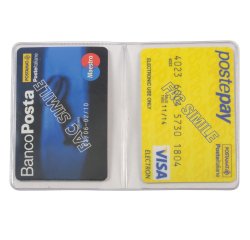 Portacard Bicard 890 - con 2 tasche a copertina - PVC - Alplast - conf. 50 pezzi