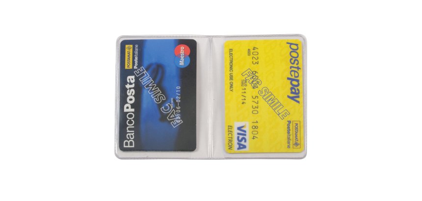 Portacard Bicard 890 - con 2 tasche a copertina - PVC - Alplast - conf. 50 pezzi