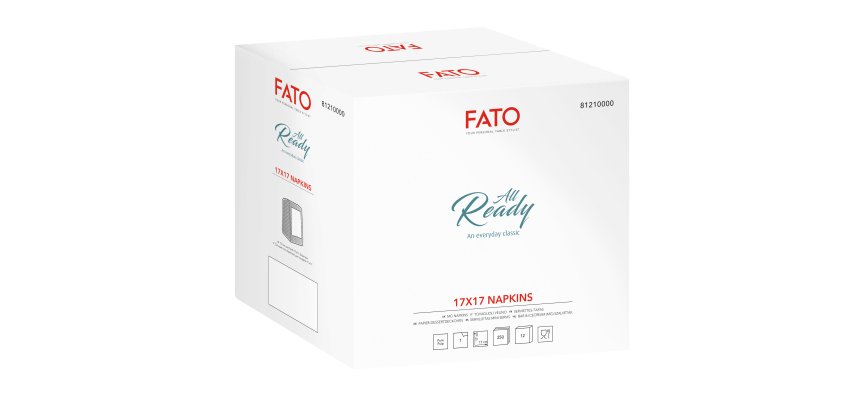 Tovagliolino bar - 17 x 17 cm - carta - bianco - Fato - conf. 250 pezzi