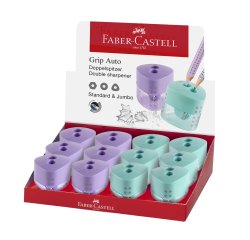 Temperamatite Grip Auto - 2 fori - c/serbatoio - Faber-Castell