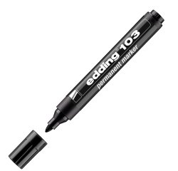 Marcatore permanente 103 - punta conica - da 1,5 a 3 mm - nero - Edding