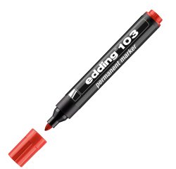 Marcatore permanente 103 - punta conica - da 1,5 a 3 mm - rosso - Edding