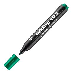 Marcatore permanente 103 - punta conica - da 1,5 a 3 mm - verde - Edding