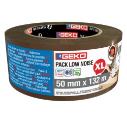 Nastro adesivo - 5 cm x 132 m - PP - silenzioso - avana - Geko